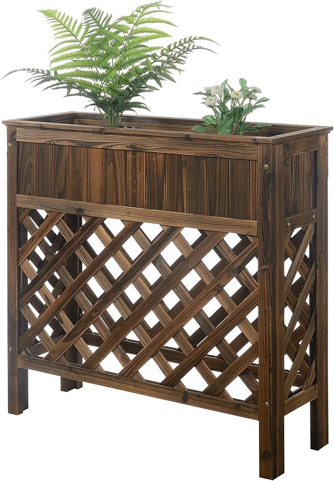 Convenience Concepts Planters & Potts Raised Patio Planter, Weathered Cedar
