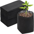GREANER Plant Bags for Planting, 100 PCS Biodegradable Plant Pots, Fabric Seedling Starter Bags for Plants, Gardening Seed Plant Bag for Potato, Flower, Tomato Plant Starts
