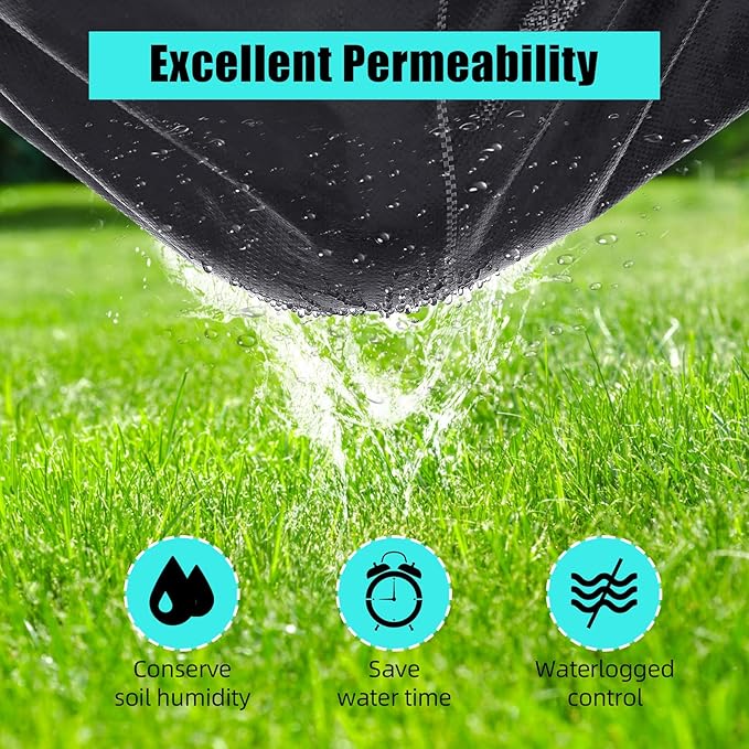 6ft x 300ft & 3.2 oz Premium Garden Weed Barrier Landscape Fabric, Durable & Heavy-Duty Weed Block Gardening Mat, Easy Setup & Superior Weed Control, Eco-Friendly & Convenient Design