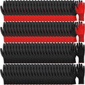Lawei 48 Pairs Gardening Gloves for Men Women, 9 Inch Rubber Coated Safety Work Gloves Bulk, Breathable Reusable Garden Gloves for Weeding, Digging, Raking, Pruning and Construction, Black and Red