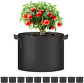 Simple Deluxe Grow Bags 10 Gallon 10 Pack Planter Pots with Handles, Thickened Nonwoven Fabric Aeration Cloth Bag, Heavy Duty Gardening for Tomoato, Potato, Vegetable, Herbs and Flowers, Black