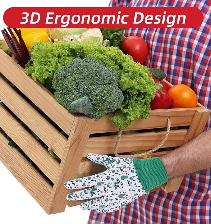 4 Pairs Small Garden Gloves for Women, Cotton Garden Gloves for Women (Multicolor)