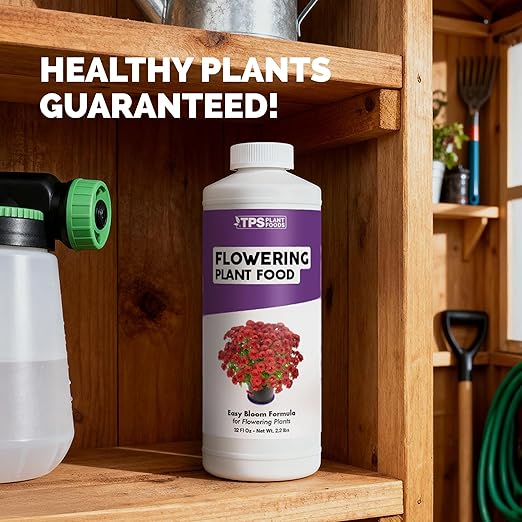 Flower Food – Liquid Plant Food for More Blooms, Vibrant Color & Stronger Bud Development, 32 oz