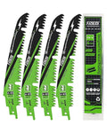 7-Inch Pruning Blades for Wood - Reciprocating Saw Blades Set, FACHLICH Arc Cutting Edge 6TPI Saw Blades for Tree Pruning, Wood Cutting(4 Pack)