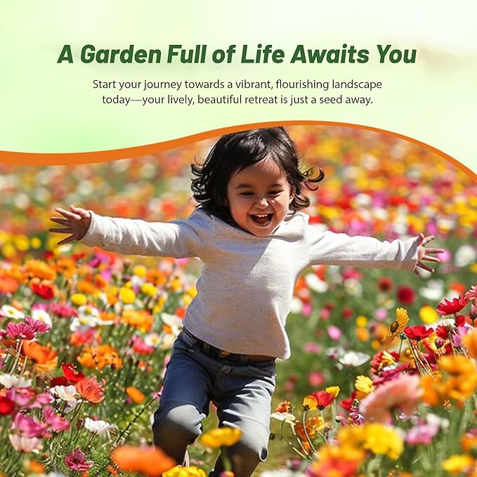 Outsidepride Pollinator Wildflower Seed Mix - 5 lbs Flower Seeds for Attracting Pollinators, Ideal for All States, Enhances Garden Biodiversity, Supports Bees, Butterflies & Beneficial Insects