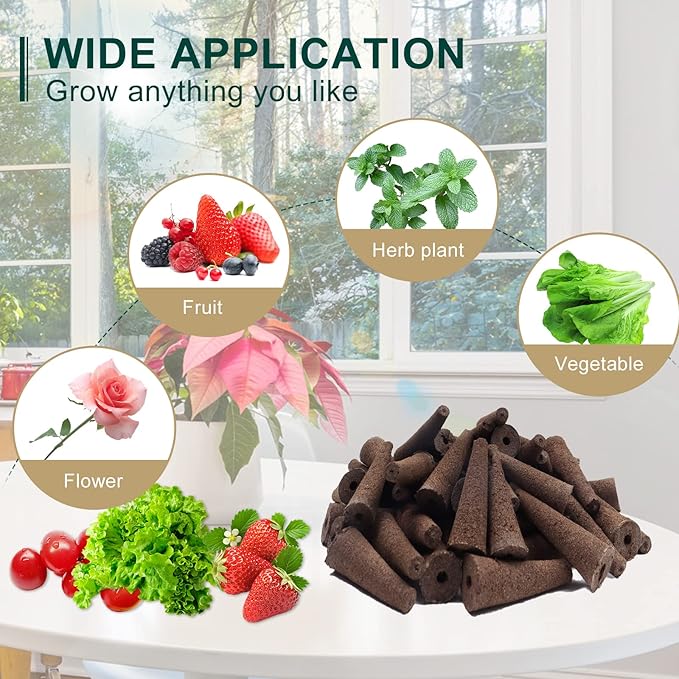 YBB 24 Sets Seed Pod Kit for Aerogarden, Hydroponics Sponges Grow Anything Kit Garden Seed Starting System Indoor Hydroponics Supplies with Seed Dispenser