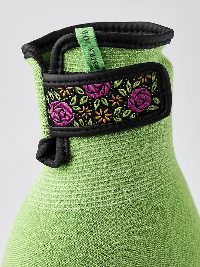 Garden Latex Protective Gardening Gloves | Close-Fitting Sustainable Yarn Gloves for Planting, Weeding and Gardening - Light Green - 7