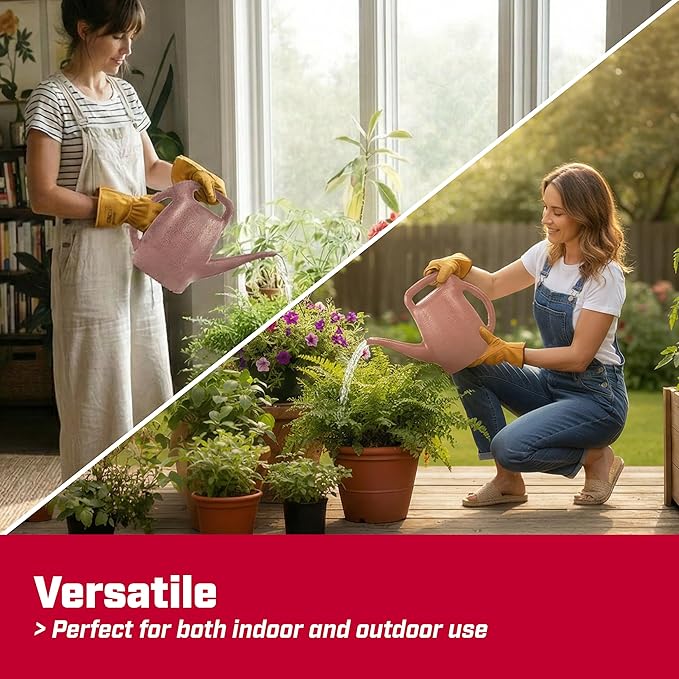 Chapin 48008 Watering Can, Garden, Indoor and Outdoor Plants, Recycled Plastic, Made in USA, 1/2 Gallon, Rose