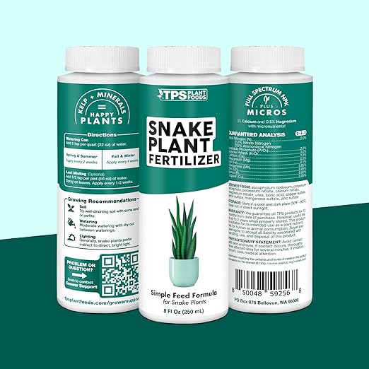 Snake Plant Fertilizer – Liquid Plant Food for Upright Growth, Strong Roots & Rich Green Leaves, 8 oz