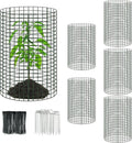 6 Packs 24"x 12" Large Wire Plant Protectors from Animals,Plant Cages for Outdoor Plants,Plant Covers from Animals with Ground Stakes and Nylon Ties Protect Plants,Shrubs,Vegetables from Animals-18PCS