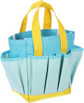 HARFINGTON Garden Tool Bag 11.22" x 3.94" x 12.2" Large Oxford Bag with Pockets Garden Tote Gardening Plant Tool Organizer Storage Carrier Store for Outdoor Women Men, Blue
