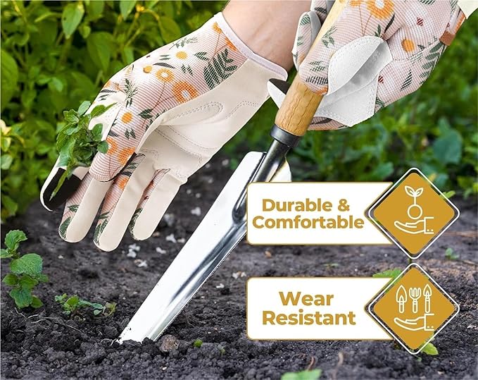 Thorn Guard Gardening Weeding Working Gloves, Breathable Leather Puncture For Digging Floral Planting Pruning