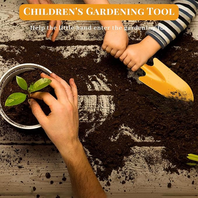 Garden Trowel for Digging and Planting, Mini Colorful Metal Hand Shovel, Small Trowel Set Garden Tools for Flower Soil Planting Digging Transplanting Ideal Gardening Gift for Kids