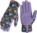 Trifabricy Gardening Gloves for Women, Breathable Leather Garden Gloves with Grip, Thorn-Proof Puncture-Resistant Work Gloves