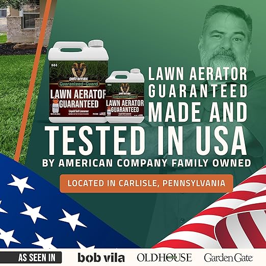 PETRAMAX Liquid Lawn Aerator 0-0-5, Liquid Aeration for Lawn, Grass Aerator & Soil Conditioner - Lawn Aerator Tool, Core Aerator & Lawn Aerator Machine Alternatives - Liquid Lawn Fertilizer - 32 Oz
