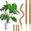 3 Pack Moss Pole, 26.8-Inch Moss Poles for Plants Monstera, Bendable Plant Support Stakes for Climbing Plants Indoor, Garden Trellis Plant Stick for Potted Plants, Pothos Philodendron