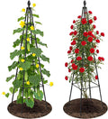 Adjustable Garden Trellis for Climbing Plants, 6FT Obelisk Plant Support Tower for Potted & In-Ground Vegetables, Tomatoes, Cucumbers, Vines - Easy Assembly, Indoor & Outdoor Use（2 Pack）