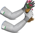 Evridwear Long Gardening Gloves Cut Resistant Sleeves with Anti-slip Nitrile Coated Palm for Gardening and Landscaping