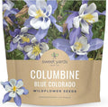 Columbine Blue – Large 1/4 Ounce Seed Packet – 6,000 Flower Seeds for Planting – Aquilegia caerulea