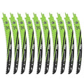 Japanese Teeth Reciprocating Saw Blade 12Inch - Saber Saw Blades Wood Pruning, 10pcs Curved Edge 6TPI for Tree Trimming, Wood/PVC Pipe Cutting, Cr-V Sabre Blades