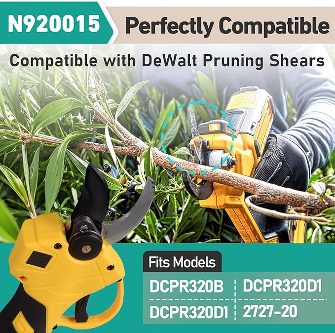 2Pcs N920015 Replacement Pruning Shear Blade for DeWalt 20V MAX Cordless Pruning Shear Saw Blade Replace DCPR320B, DCPR320D1, DCPR320D1&2727-20