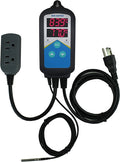 Inkbird Heating Thermostat Aquarium Reptile Submersible Probe Sensor ITC306T Heater Relay Digital Greenhouse Temperature Controller Dual Stage Timer Time Switch ONLY Heat Plug Outlet NO Cooling