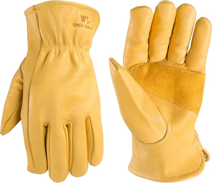Wells Lamont Men's Cowhide Leather Work Gloves Bundle (2 pairs)