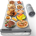 Silicone Food Warming Mat - 42 x 15 Inch Extra Large with Heat-Resistant Mat, 500W Graphene, 6 Temp & 6H Timer, Rollable Electric Heating Mat