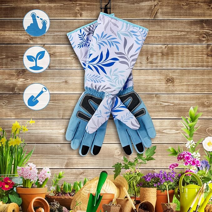 Gardening Gloves for Women Thicken Thorn Proof Women garden gloves, Long Forearm Protection for Yard and Outdoor Work
