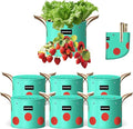 7 Pack 5 Gallon Grow Bags Heavy Duty 180G Thickened PE Plant Pots with 8 Breathable Holes