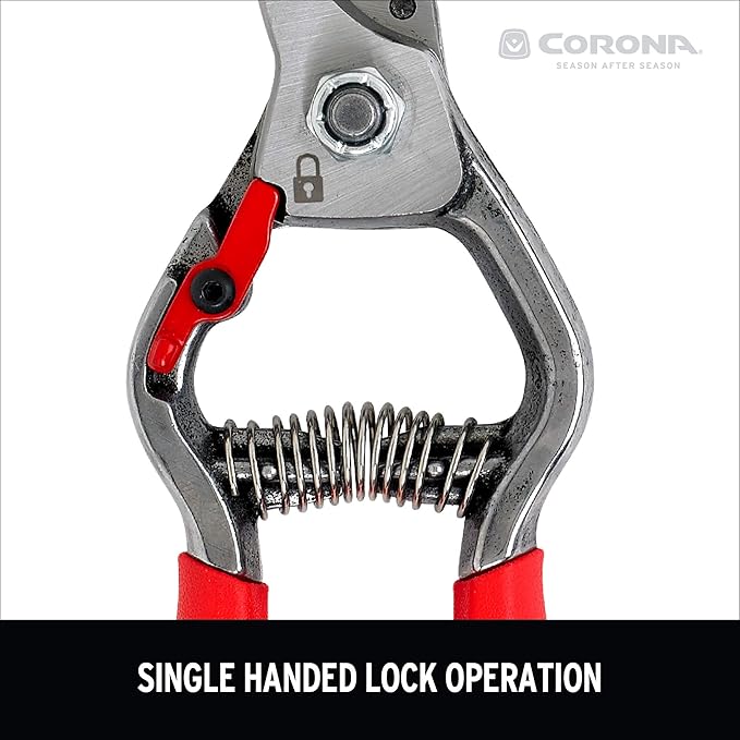 Corona Tools Forged Steel ClassicCUT Bypass Hand Pruner – 1-Inch Cut Capacity Garden Pruning Shears for Stems & Branches, Heavy-Duty Bypass Pruners for Tree, Shrub & Plant Trimming