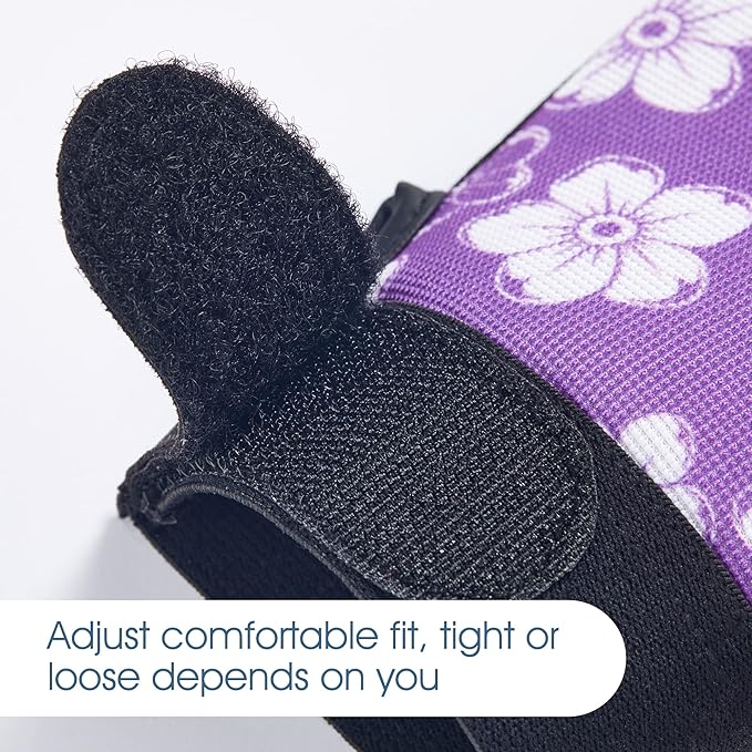 COOLJOB Medium Size Thorn Proof Garden Gloves Set for Women, Purple and Orange, 2 Pairs
