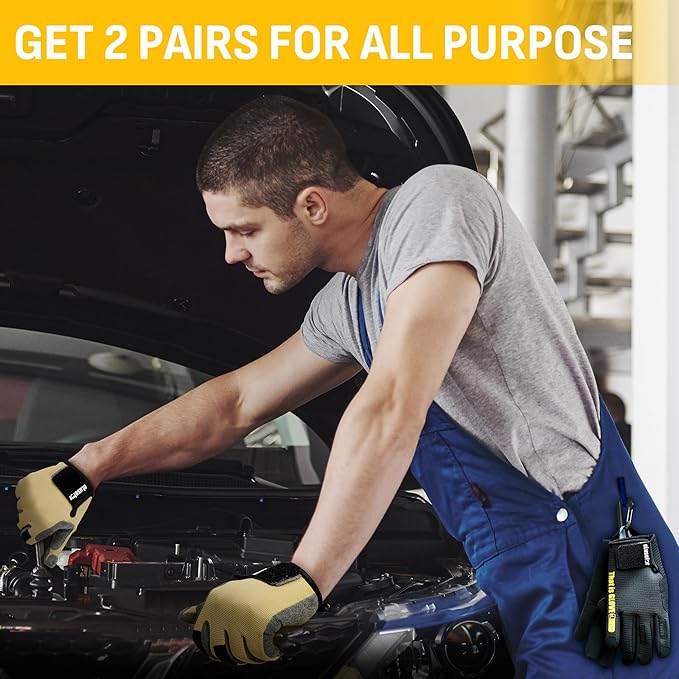 Dexterity Upgraded Utility Gloves – Seamless Wrap-Fingers Design & Knuckle Touchscreen Capability