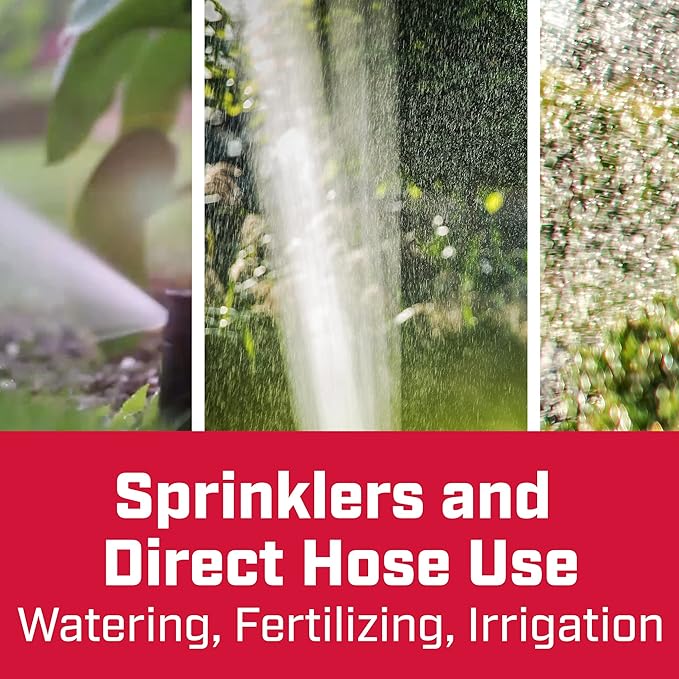 Chapin 4720 2-Gallon HydroFeed in-Line Fertilizing Injection System for Sprinklers and Direct Hose Use, 1-Pack, Translucent White