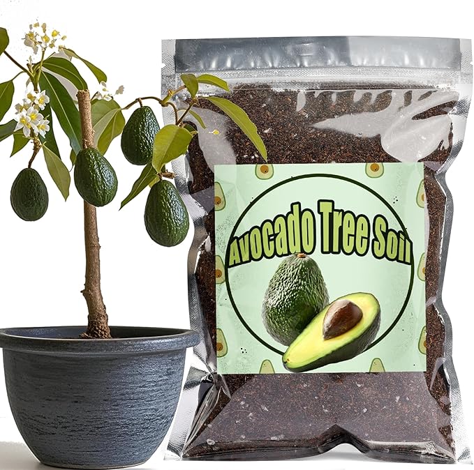 Organic Avocado Tree Potting Soil Mix 2qt, Enhance Growth and Transplant Success for Avocado Plants