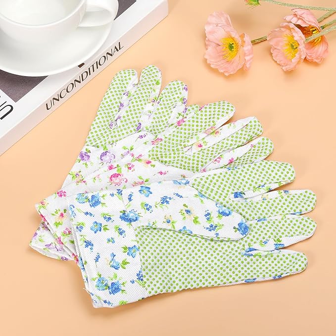 PATIKIL Floral Gardening Gloves for Women Non-Slip Grip Garden Glove Women Working Yard Gloves for Gardening, Planting