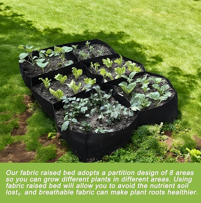 Grow Bags, Fabric Raised Garden Bed for Vegetable Herbs Gardening, 57 Gallon Fabric Planting Bags Pots Indoor Outdoor, 4x2x1ft