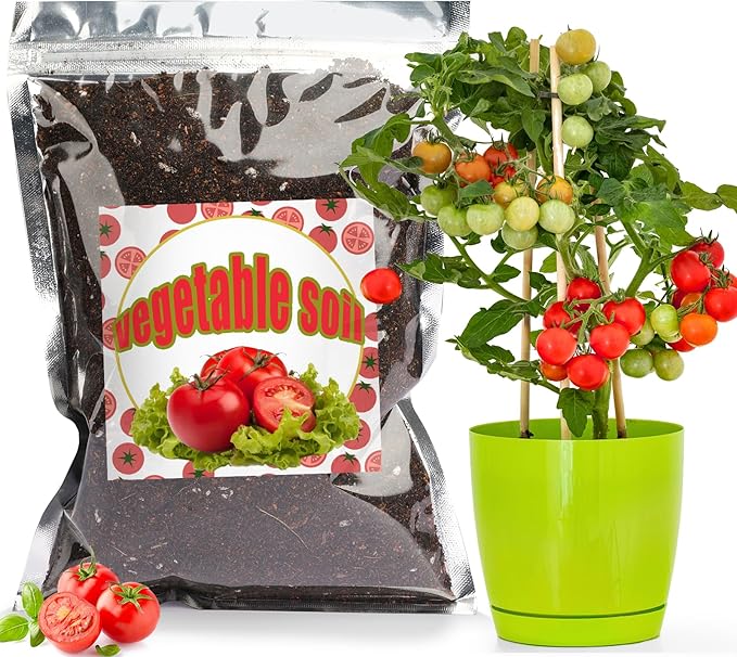Doter Organic Vegetable Soil Mix 2qt, Indoor Plants Potting Mix for All Potted Vegetable Like Tomatoes Lettuce Bell Peppers, Grow Healthy houseplants Indoors