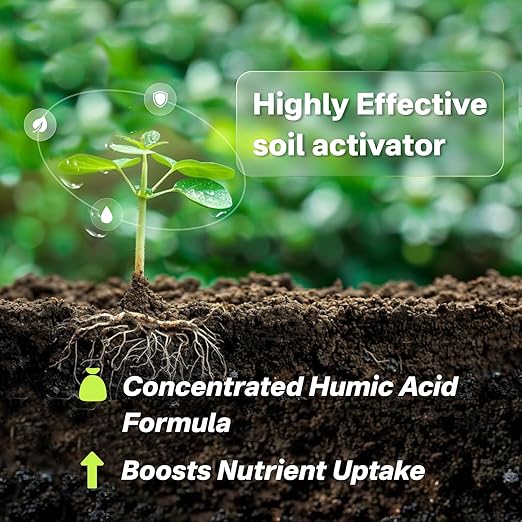 Soil Activator - Viresta Soil Revitalizer, Plant Food Enhancer, Concentrated Humic Acid Formula - Promotes Root Growth & Nutrient Uptake for Lawns, Garden, Indoor & Outdoor Plants (3Pcs)