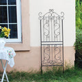 1 Pack 59" H x 22" W Garden Trellis for Climbing Plants Outdoor Plant Climbing Rose Trellis Iron Trellis Ivy Cucumbers Decorative Metal Black
