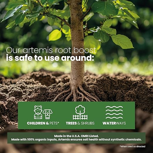 Soil Seed & Water Artemis Root Boost Organic Soil Amendment – Concentrated Fertilizer for Trees, Shrubs & Deep Root Growth - OMRI Listed Organic Fertilizer