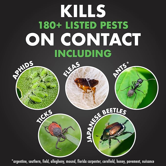 Spectracide Large Plot Triazicide Insect Killer for Lawns & Landscapes Concentrate, 1 Gallon, Large Plot Concentrate Formula Kills 180+ Pests Including Fleas, Ants, Deer Ticks and Other Listed Pests