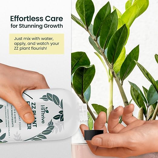 32oz ZZ Plant Fertilizer - Makes 64 Gallons of Liquid Fertilizer for Indoor Plants, Outdoor & Houseplant Food for ZZ Plant Live - Nutrient-Rich Formula for Glossy Leaves & Strong Roots
