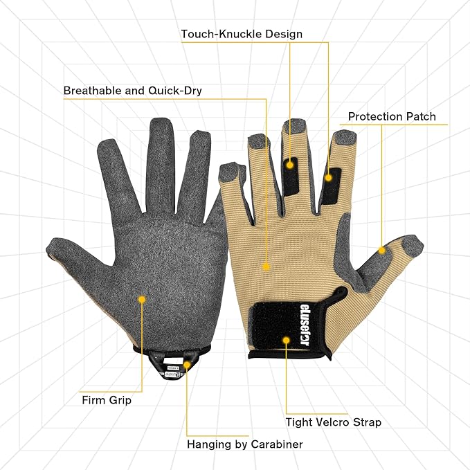 Dexterity Upgraded Utility Gloves – Seamless Wrap-Fingers Design & Knuckle Touchscreen Capability