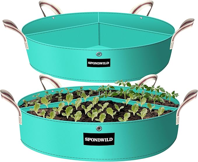 2 Pack 100 Gallon 3 Compartment Potato Grow Bag,Vegetable Growing BagThickened PE Garden Pots with Drainage Holes Branch-Binding Holes, Reusable Plant Bag for Vegetables、Flowers