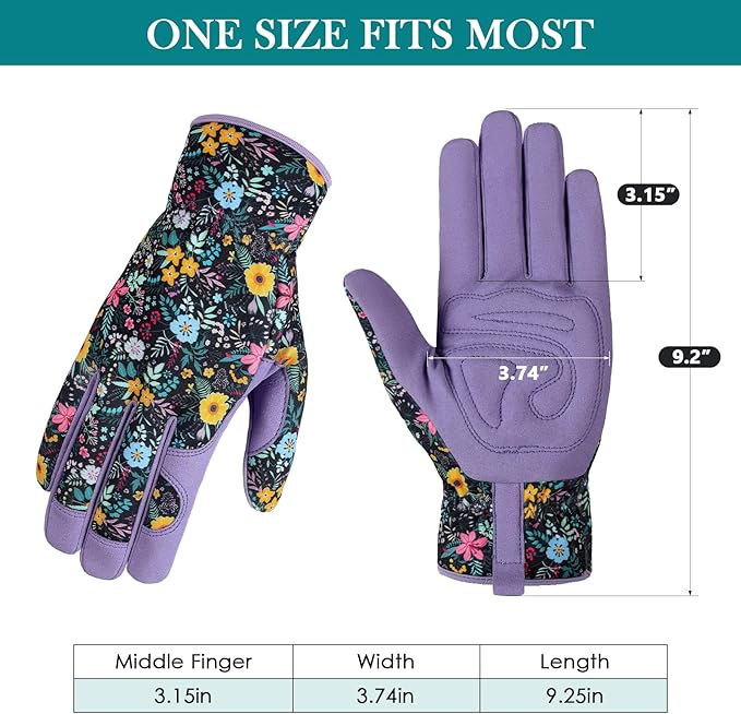 fauson Gardening Gloves - Gardening Gloves for Women Firm Grip Breathable Garden Gloves Thorn Proof for Digging, Planting