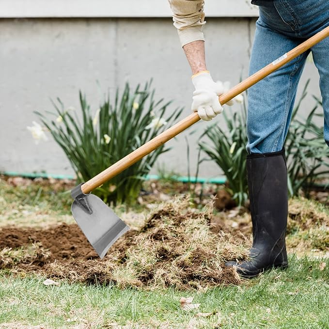 BESPORTBLE Stainless Steel Garden Hoe Head 7.67In Durable Hand Tool for Weeding Digging and Soil Loosening Outdoor Gardening Gadget