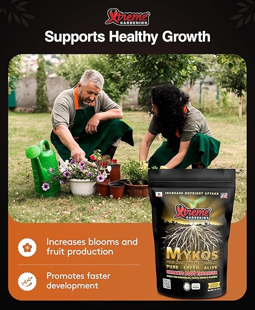 Xtreme Gardening Mykos Mycorrhizae for Plants- Granular Mycorrhizal Fungi Root Inoculant, OMRI Listed Organic Biofertilizer for Stronger Roots & Nutrient Uptake (1 lb)