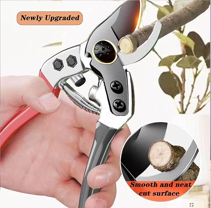 8" Professional Sharp Bypass Pruning Shears (GSS-1003), Tree Trimmers Secateurs,Hand Pruner, Garden Shears,Clippers For The Garden, Bonsai Scissors, Loppers