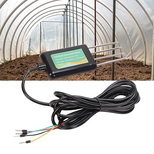 8 in 1 Soil Tester, IP68 Soil Meter for NPK, pH, Light, Temperature, 316L Stainless Steel Probe, Digital Soil Test Kit for Garden, Farm, Lawn, Greenhouse Plants